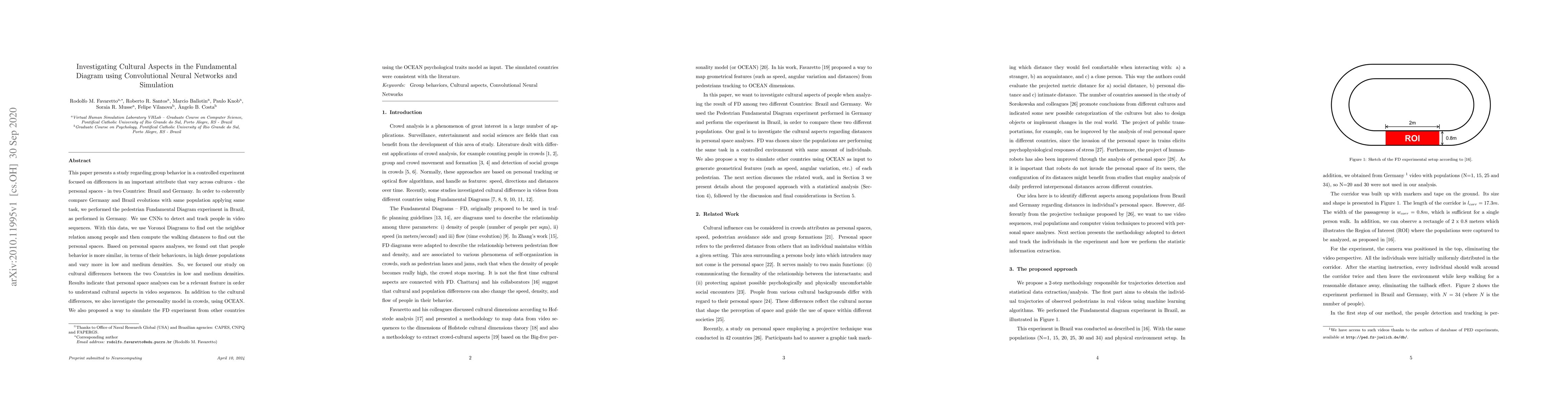 Thumbnail for Investigating Cultural Aspects in the Fundamental Diagram using
  Convolutional Neural Networks and Simulation