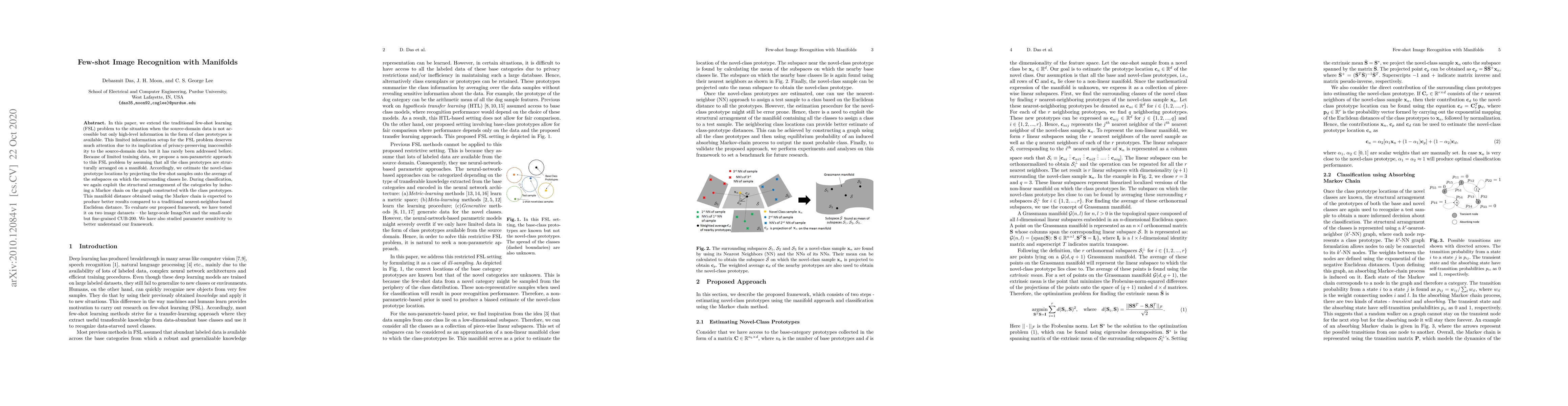 Thumbnail for Few-shot Image Recognition with Manifolds