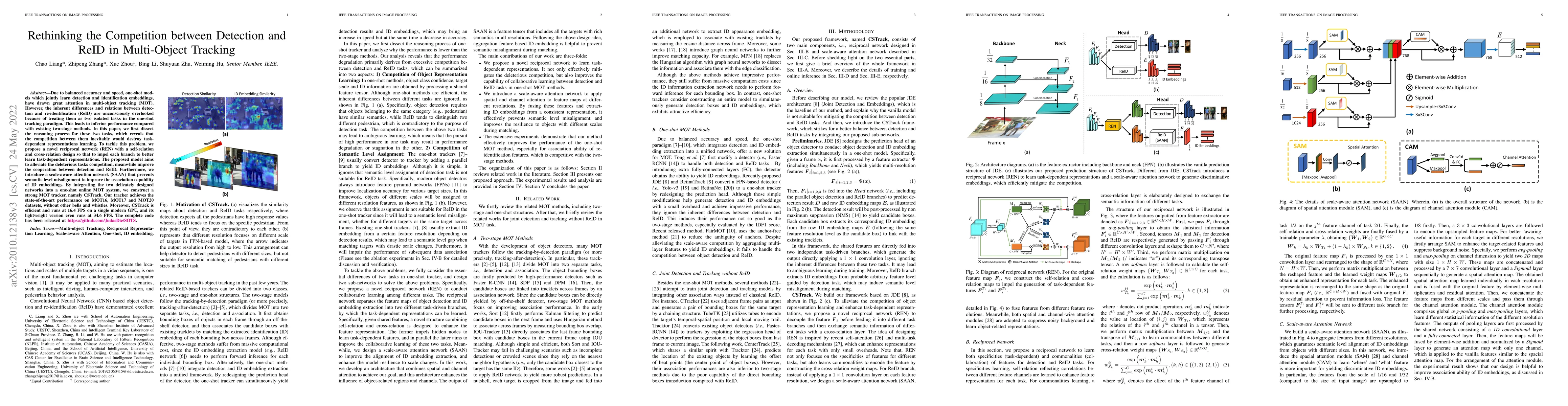 Thumbnail for Rethinking the competition between detection and ReID in Multi-Object
  Tracking