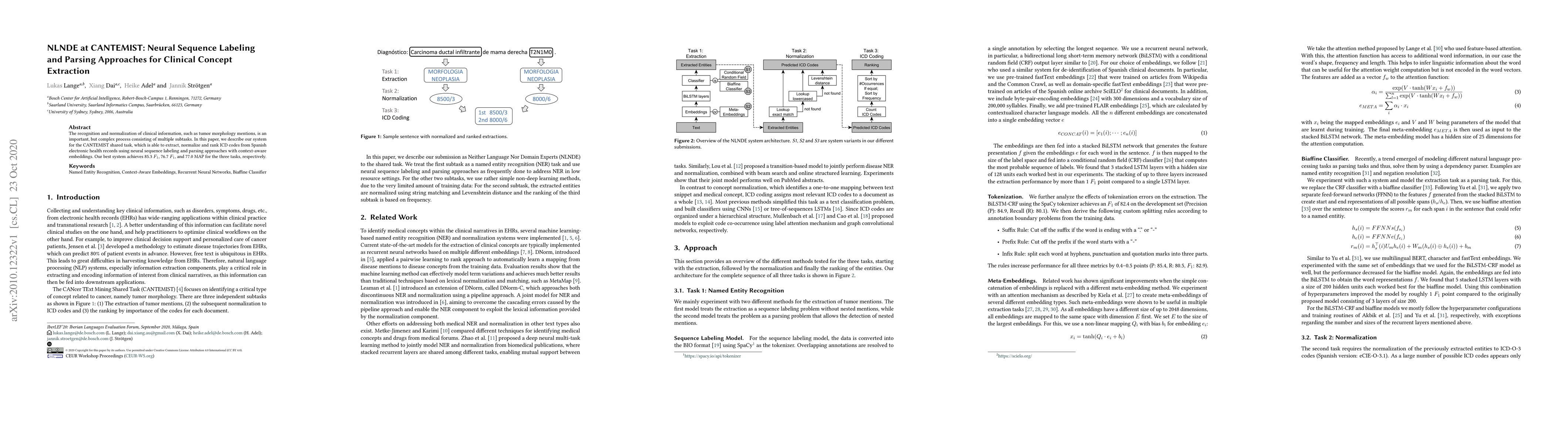 Thumbnail for NLNDE at CANTEMIST: Neural Sequence Labeling and Parsing Approaches for
  Clinical Concept Extraction