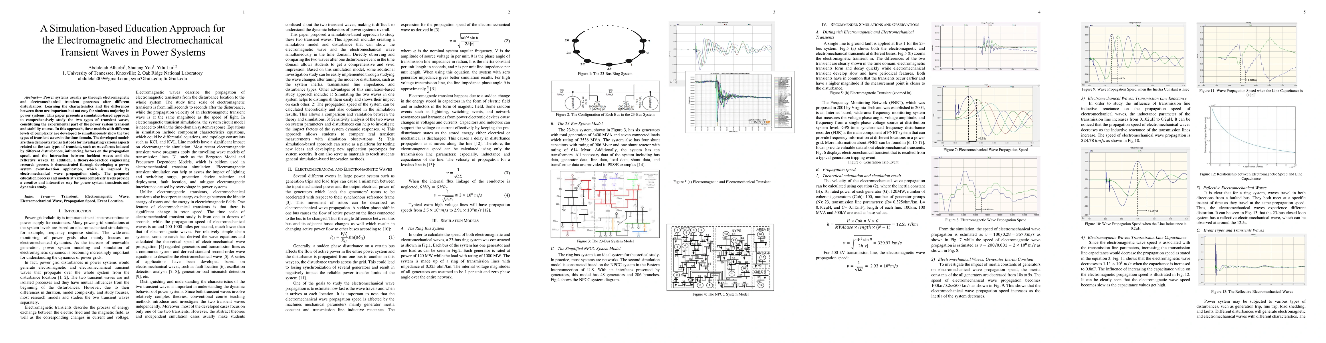 Thumbnail for A Simulation-based Education Approach for the Electromagnetic and
  Electromechanical Transient Waves in Power Systems