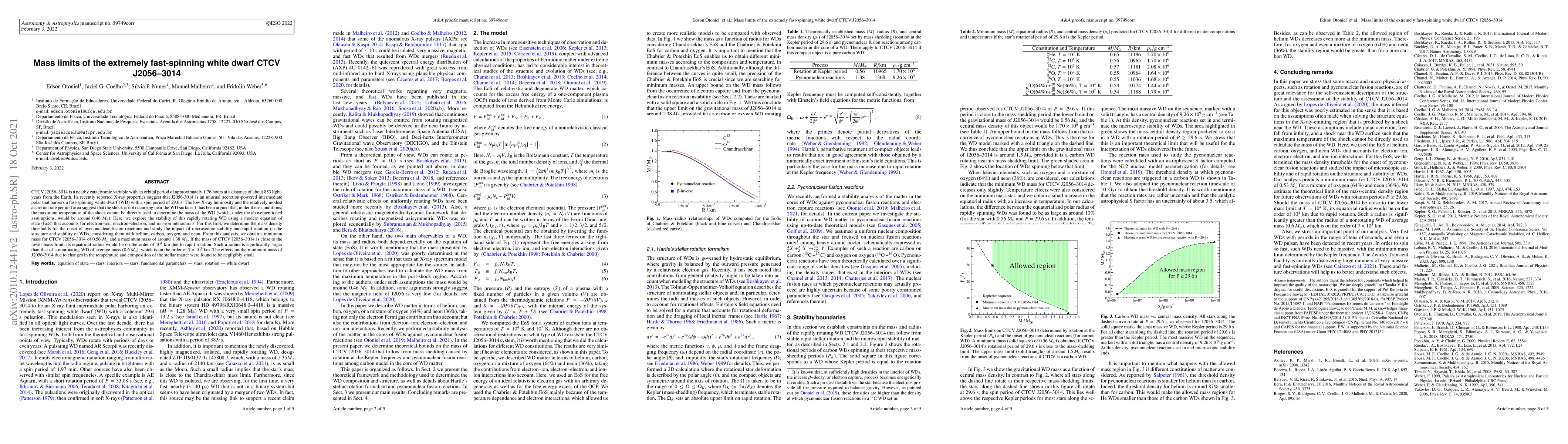 Thumbnail for Mass limits of the extremely fast-spinning white dwarf CTCV J2056-3014