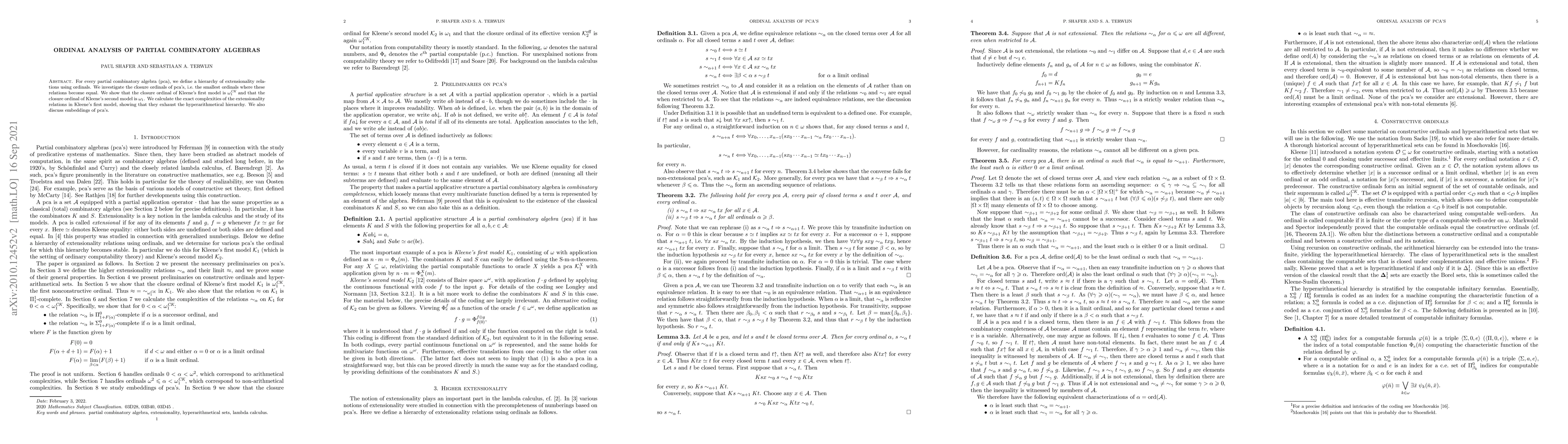 Thumbnail for Ordinal analysis of partial combinatory algebras