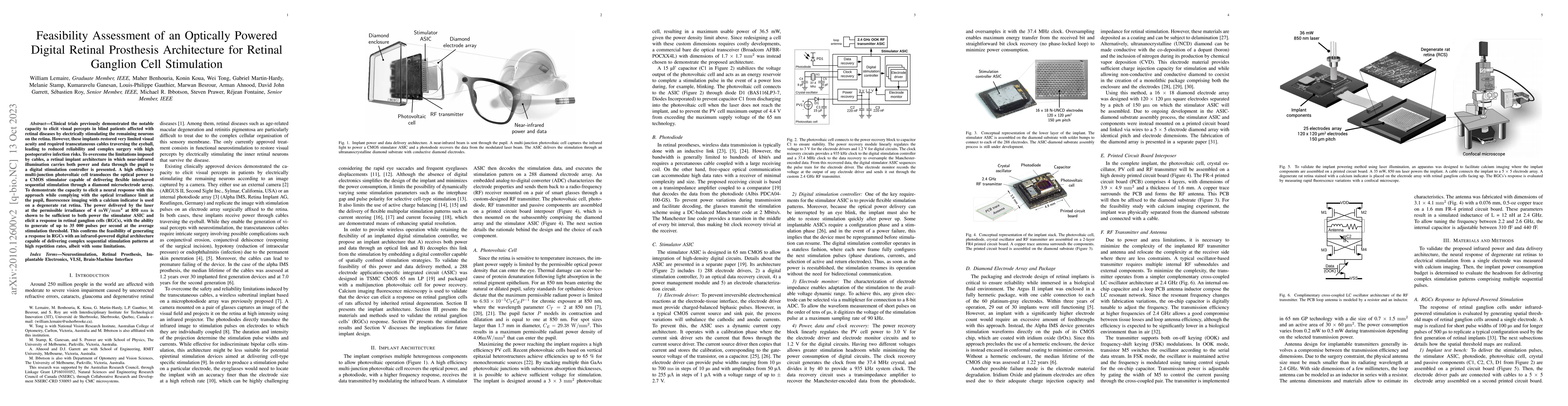 Thumbnail for Feasibility Assessment of an Optically Powered Digital Retinal
  Prosthesis Architecture for Retinal Ganglion Cell Stimulation