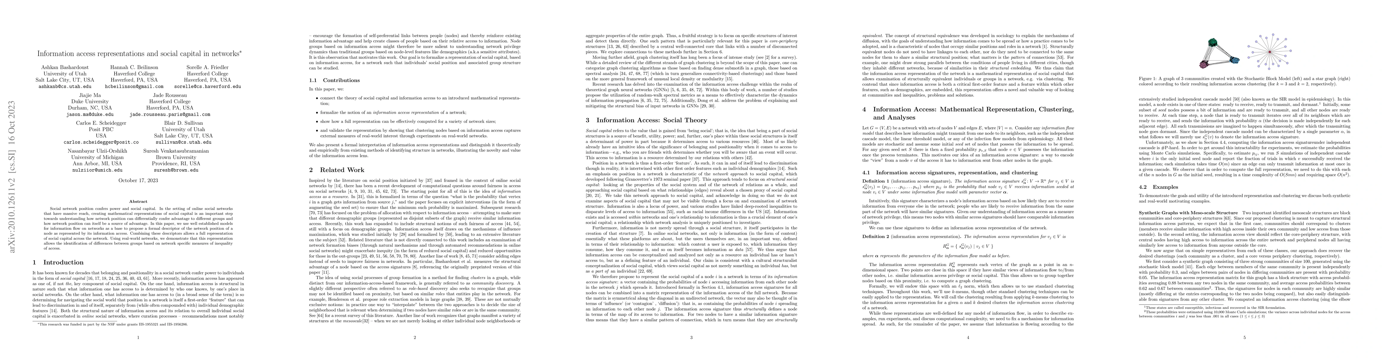 Thumbnail for Information access representations and social capital in networks