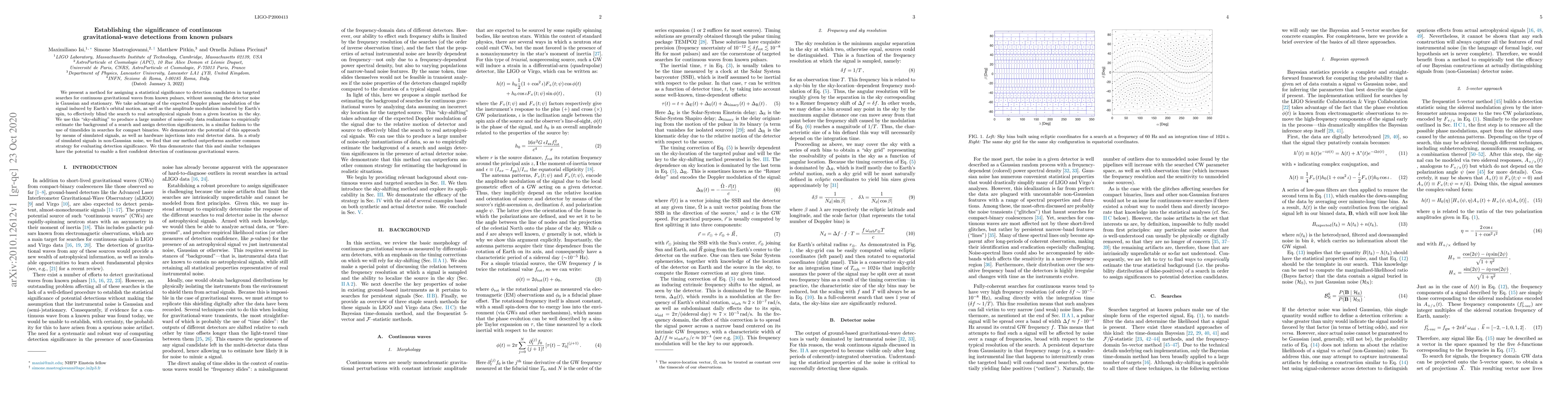 Thumbnail for Establishing the significance of continuous gravitational-wave
  detections from known pulsars