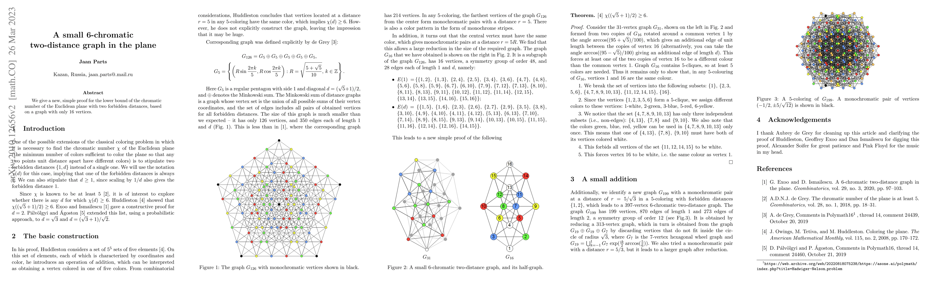 Thumbnail for A small 6-chromatic two-distance graph in the plane