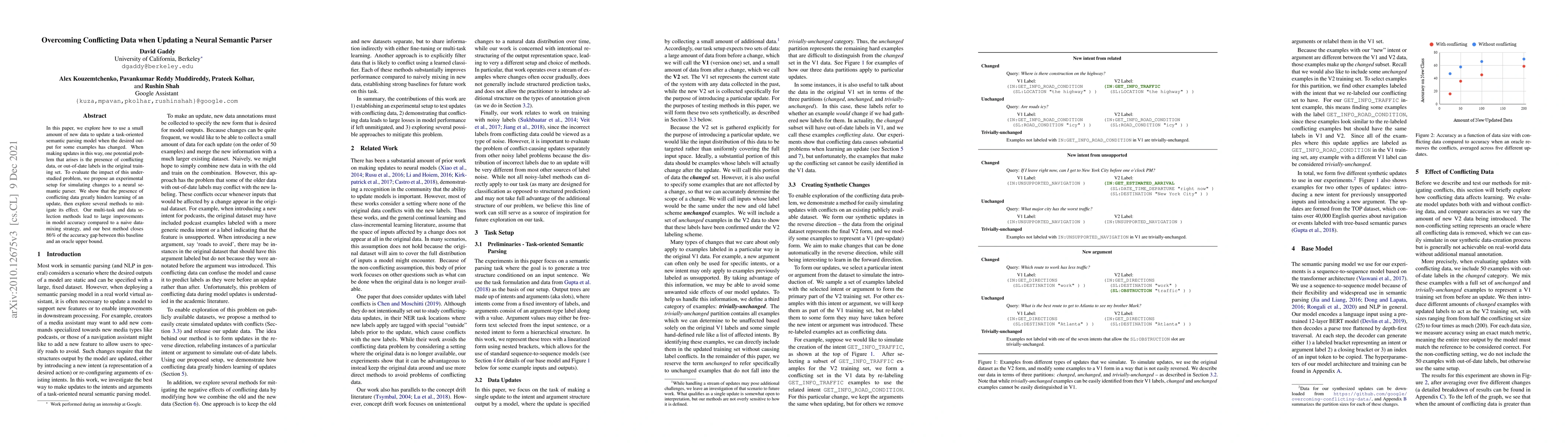 Thumbnail for Overcoming Conflicting Data when Updating a Neural Semantic Parser