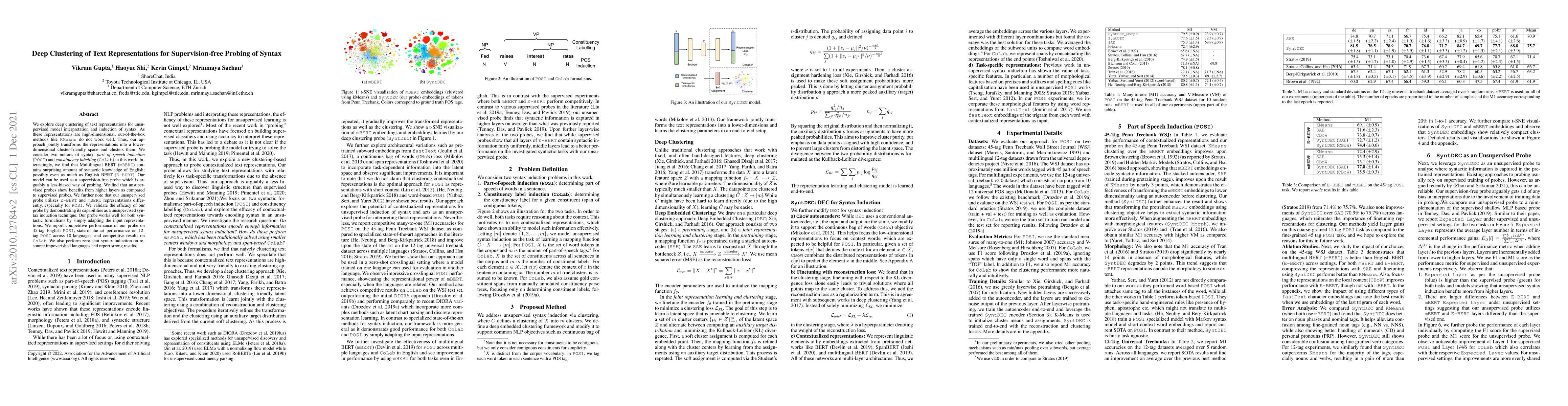 Thumbnail for Deep Clustering of Text Representations for Supervision-free Probing of
  Syntax