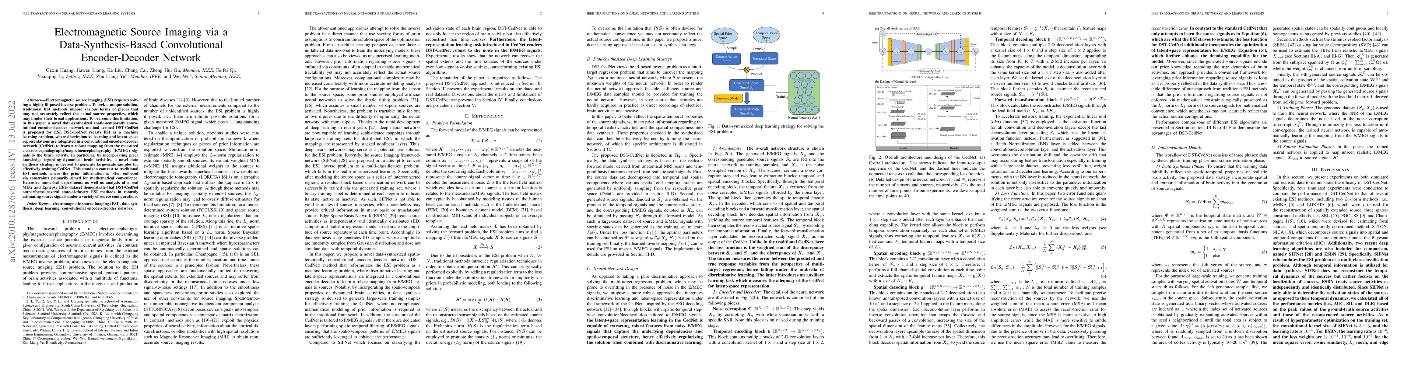 Thumbnail for Electromagnetic Source Imaging via a Data-Synthesis-Based Convolutional
  Encoder-Decoder Network
