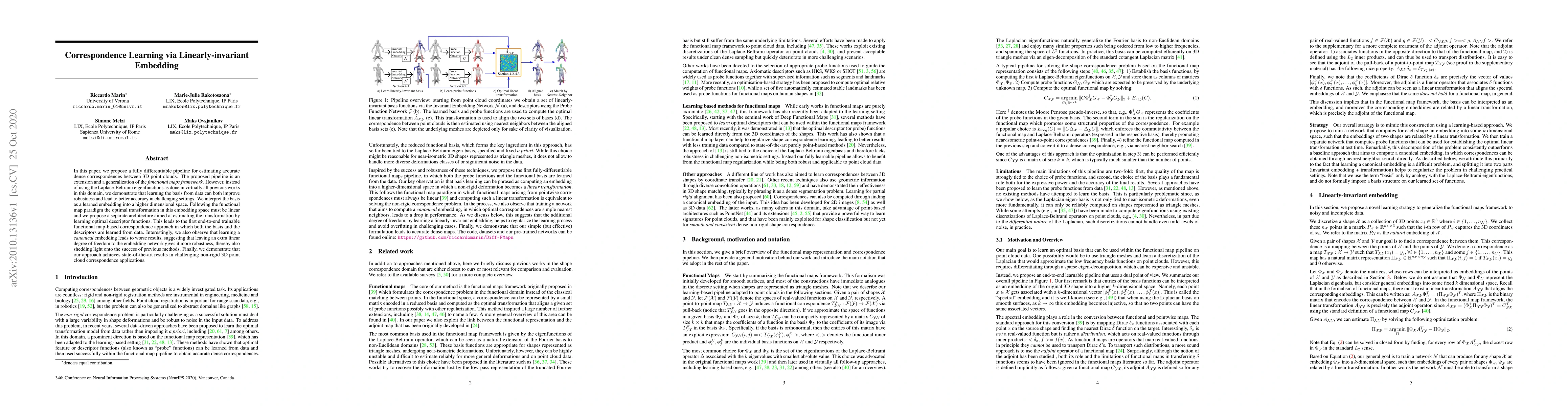 Thumbnail for Correspondence Learning via Linearly-invariant Embedding