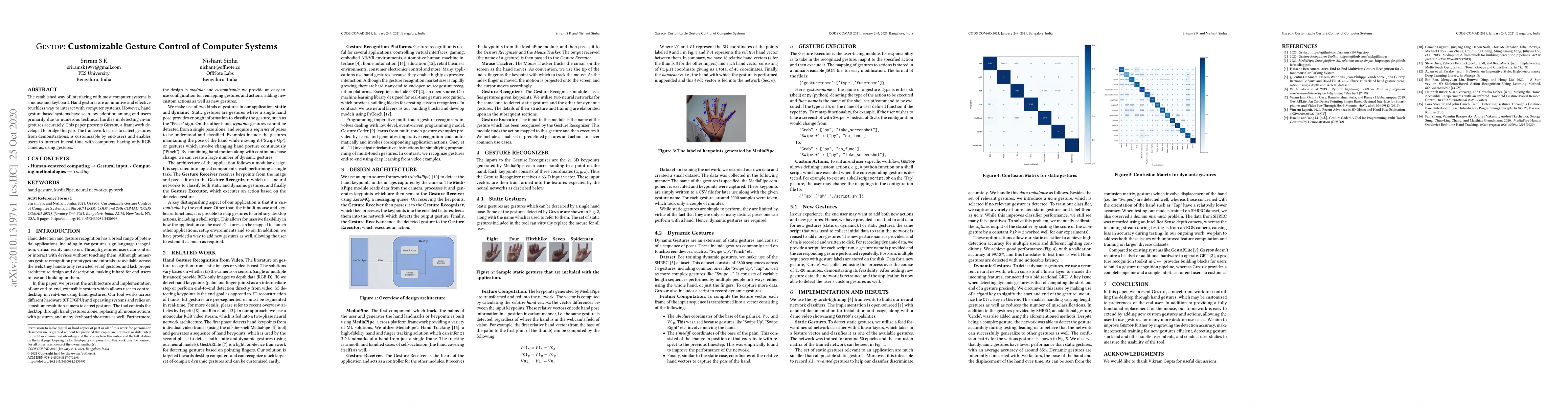 Thumbnail for Gestop : Customizable Gesture Control of Computer Systems