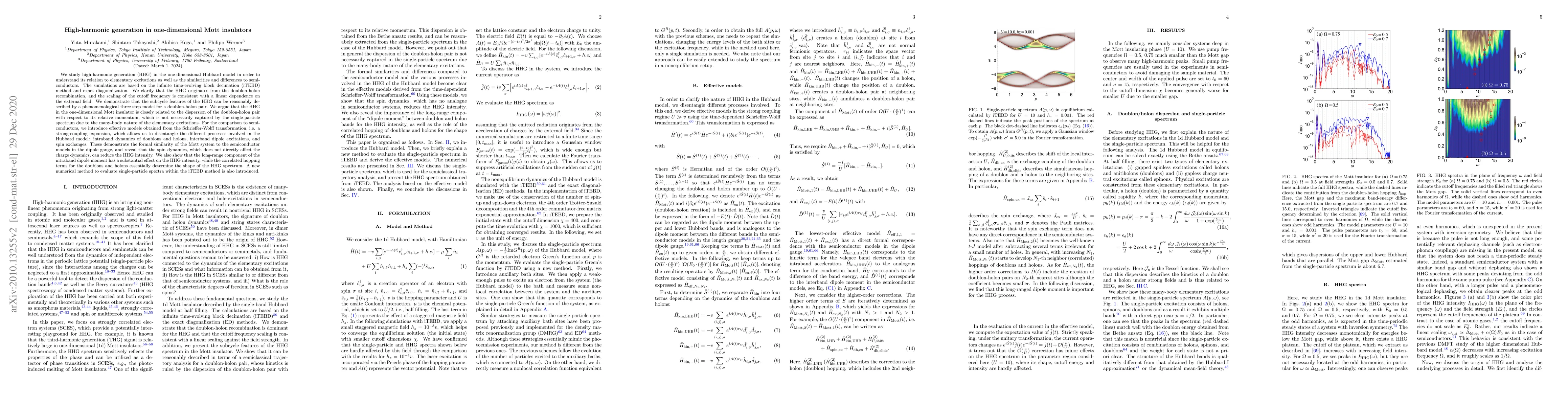 Thumbnail for High-harmonic generation in one-dimensional Mott insulator