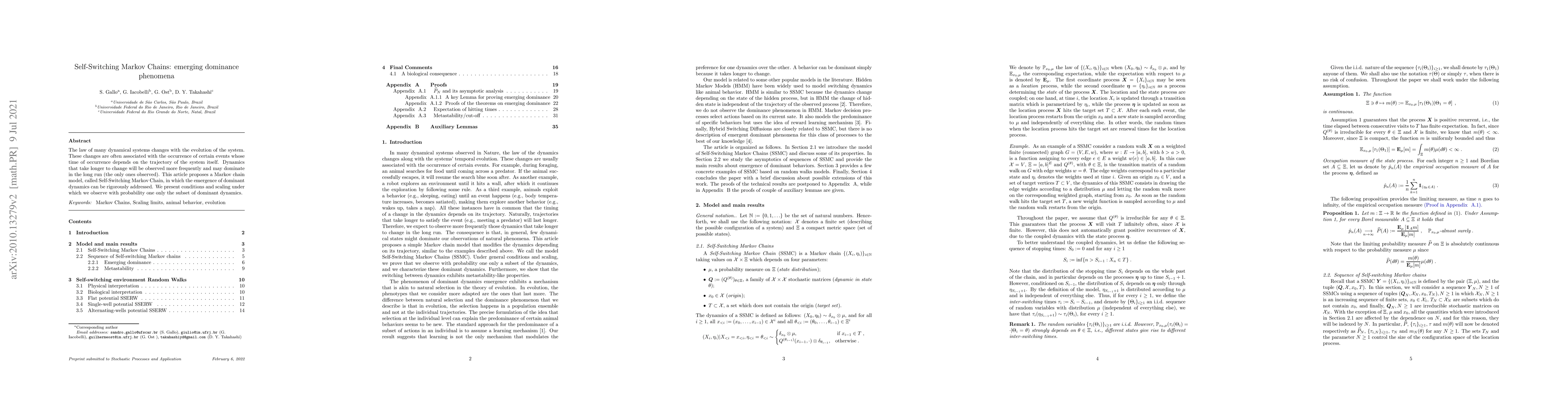 Thumbnail for Self-Switching Markov Chains: emerging dominance phenomena