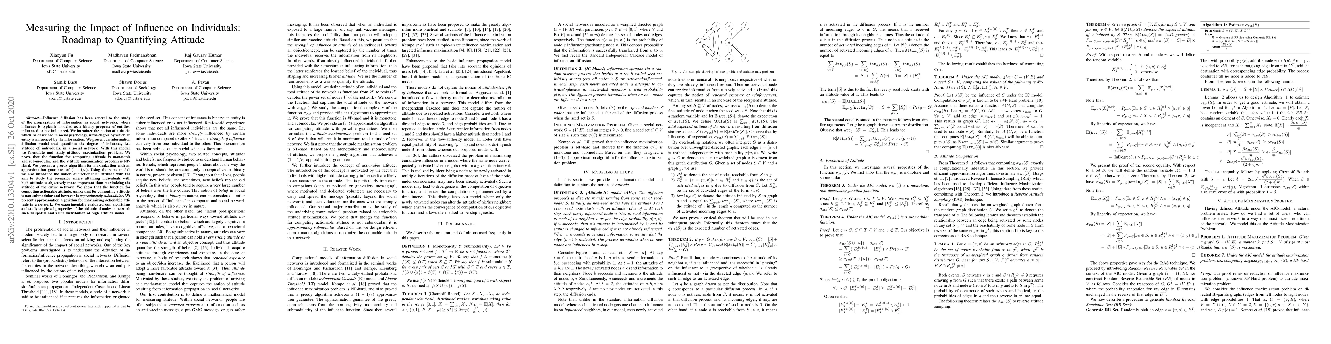 Thumbnail for Measuring the Impact of Influence on Individuals: Roadmap to Quantifying
  Attitude