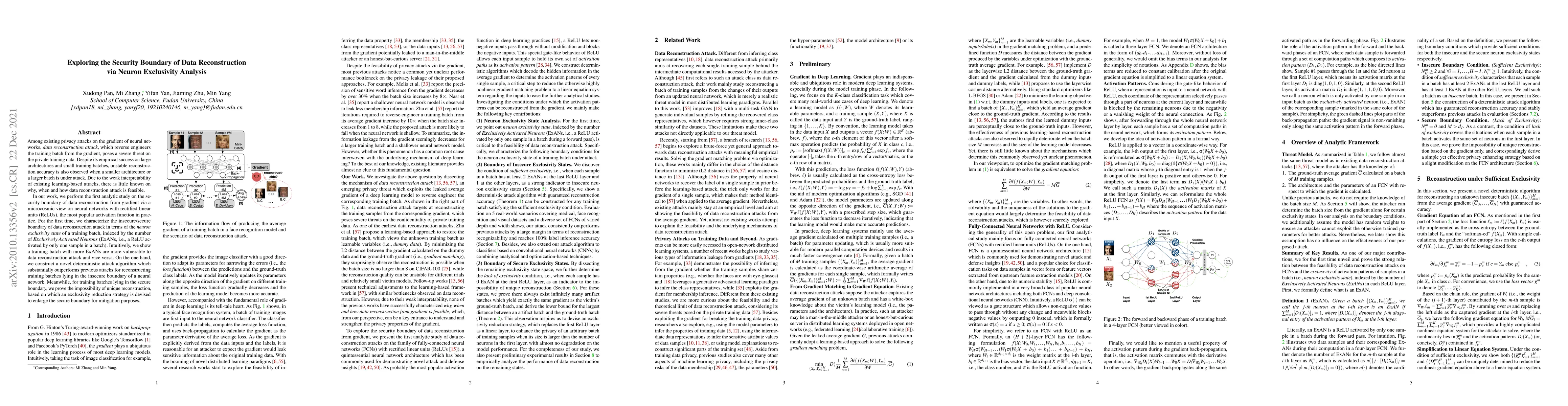 Thumbnail for Exploring the Security Boundary of Data Reconstruction via Neuron
  Exclusivity Analysis