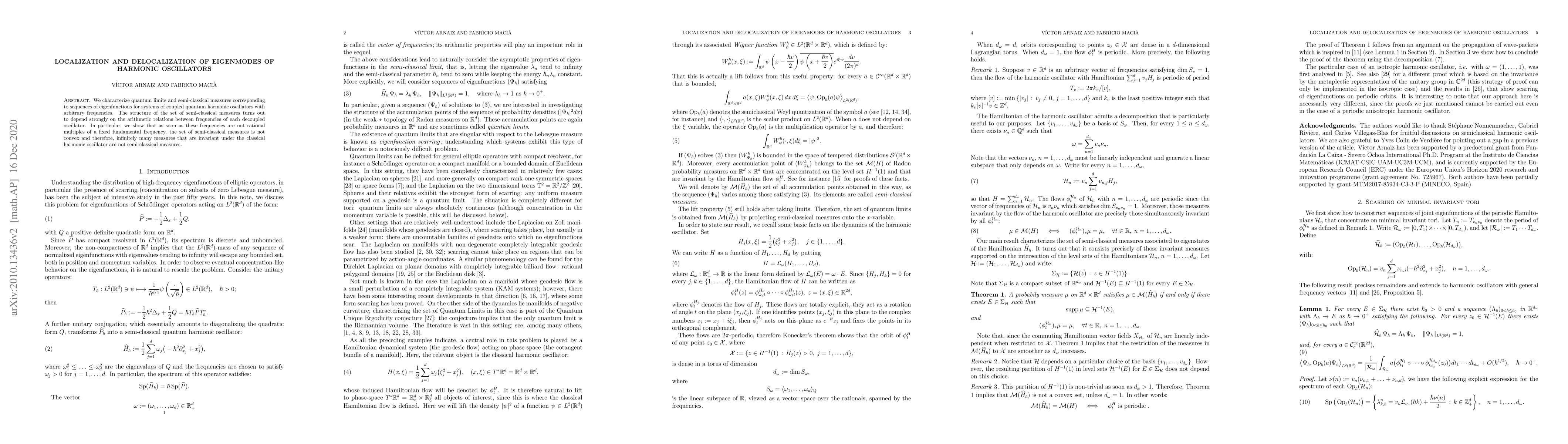 Thumbnail for Localization and delocalization of eigenmodes of Harmonic Oscillators