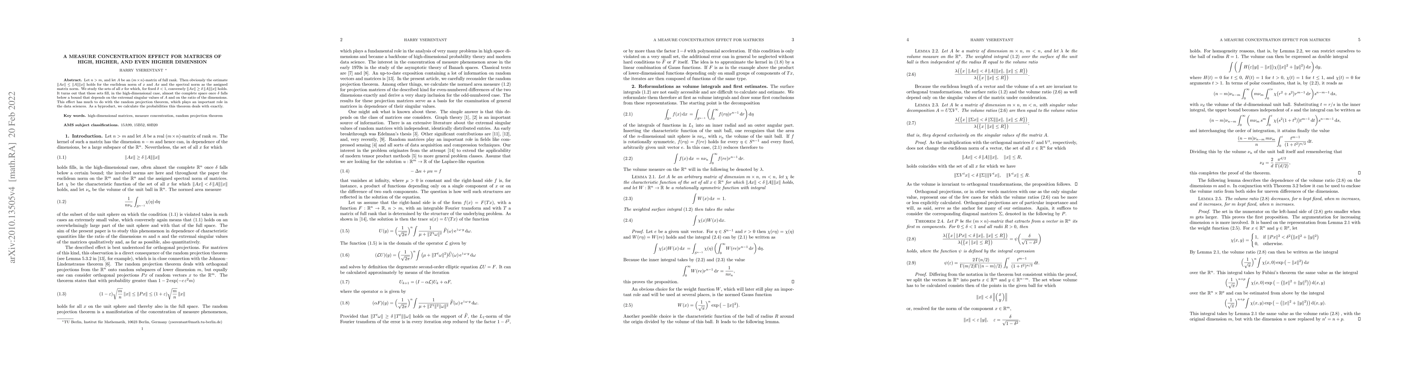Thumbnail for A measure concentration effect for matrices of high, higher, and even
  higher dimension