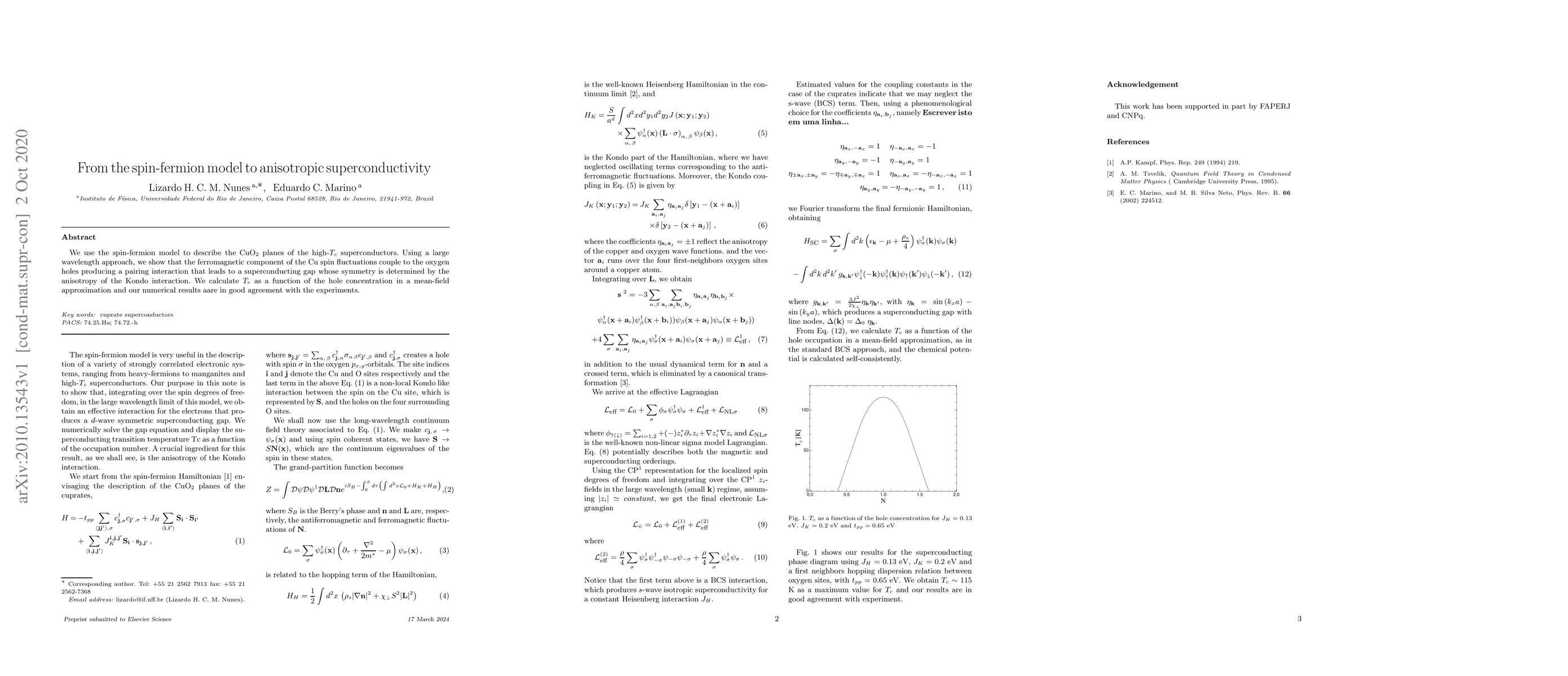 Thumbnail for From the spin-fermion model to anisotropic superconductivity
