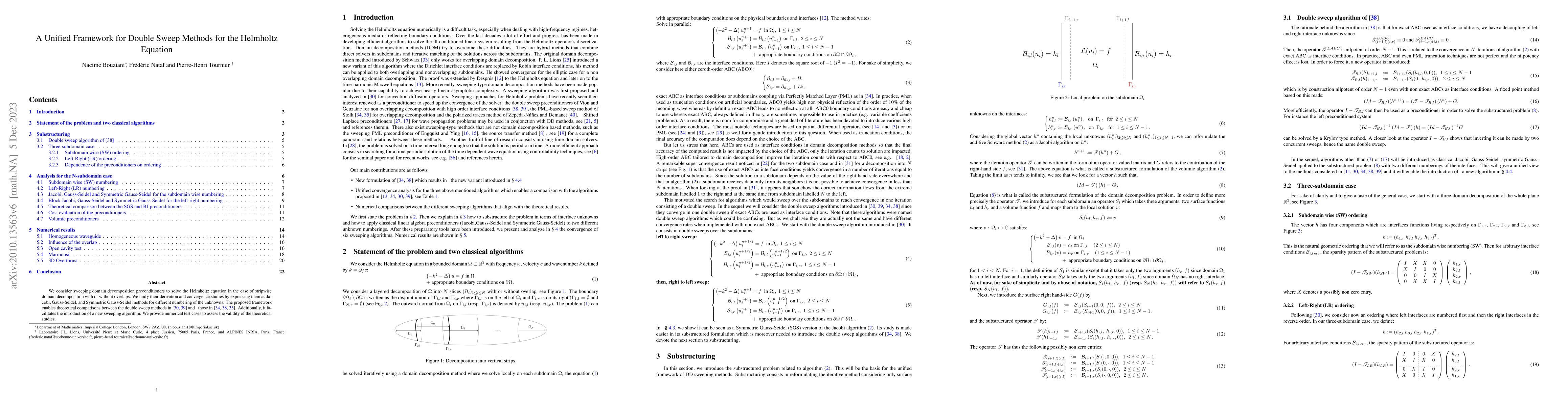 Thumbnail for A Unified Framework for Double Sweep Methods for the Helmholtz Equation