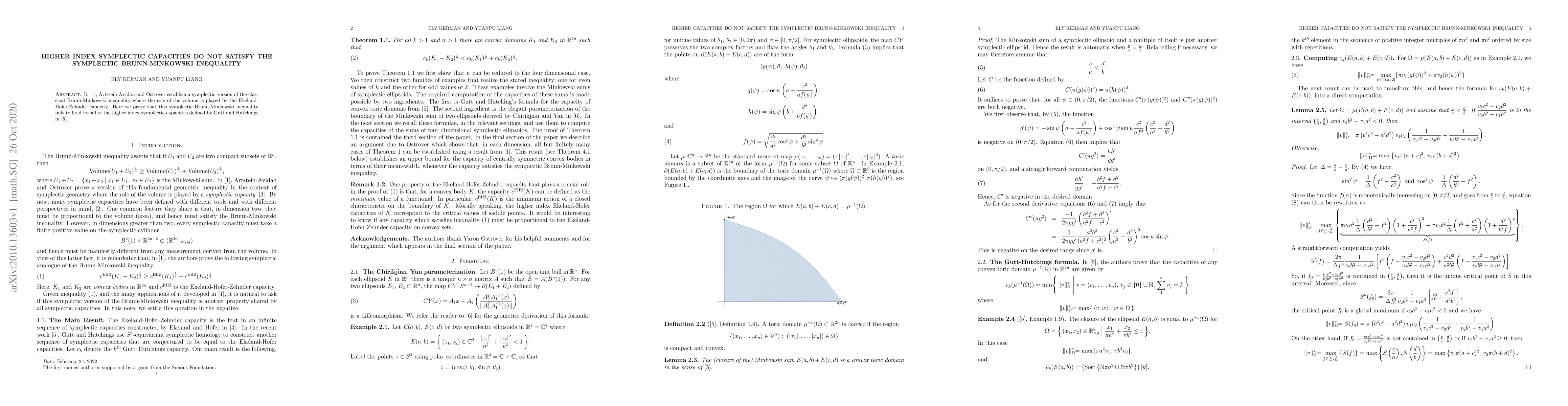 Thumbnail for Higher index capacities do not satisfy the symplectic Brunn-Minkowski
  inequality