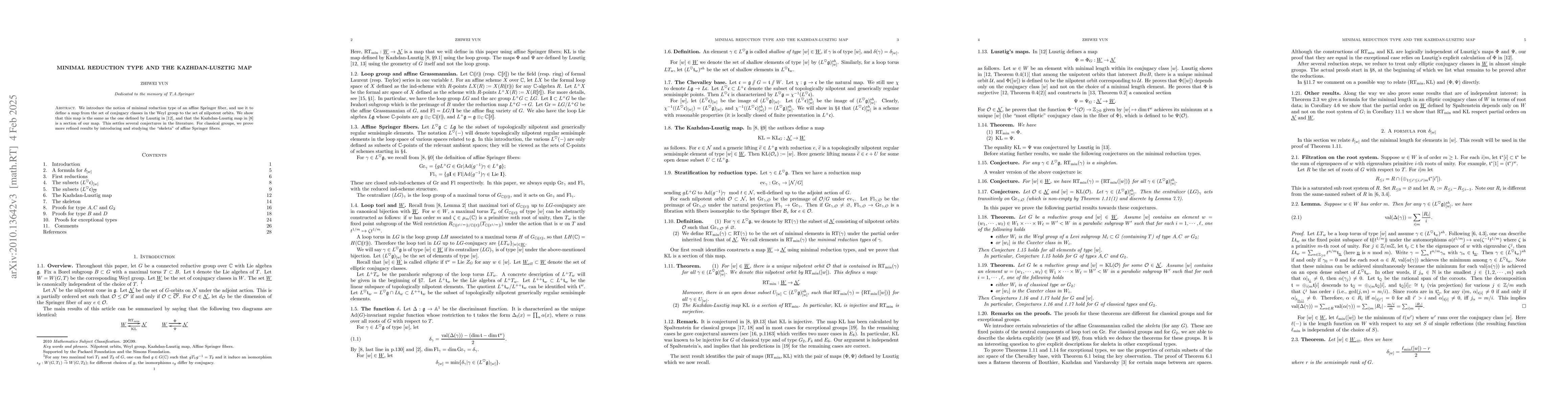 Thumbnail for Minimal reduction type and the Kazhdan-Lusztig map