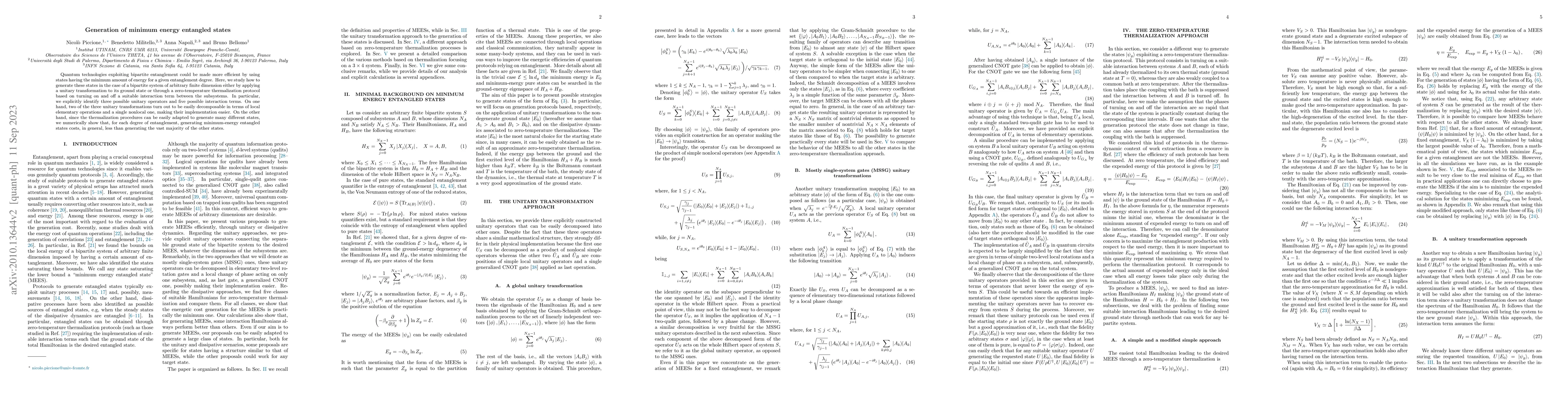 Thumbnail for Generation of minimum energy entangled states
