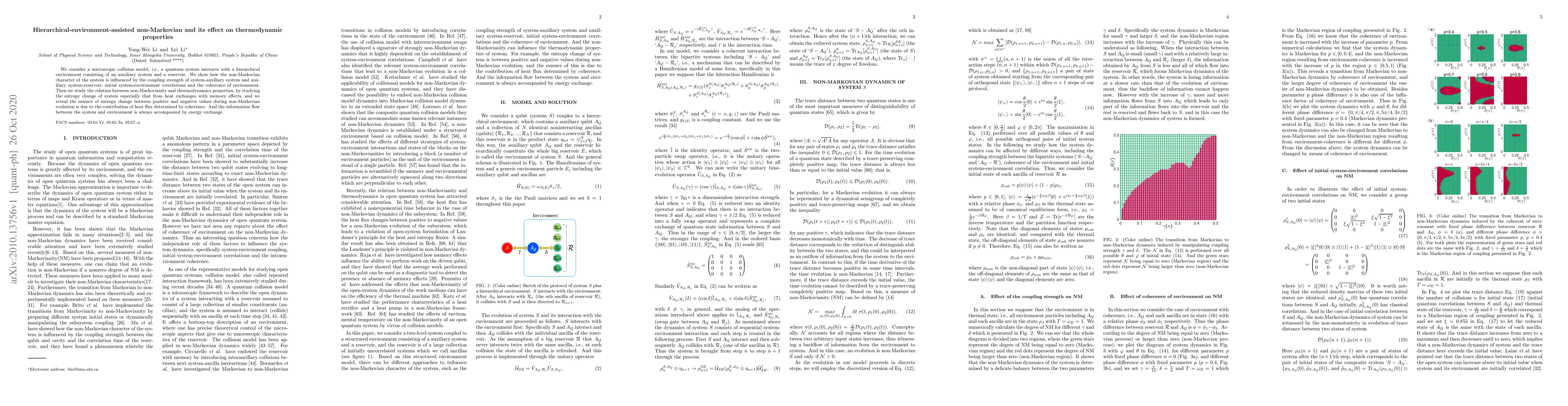 Thumbnail for Hierarchical-environment-assisted non-Markovian and its effect on
  thermodynamic properties