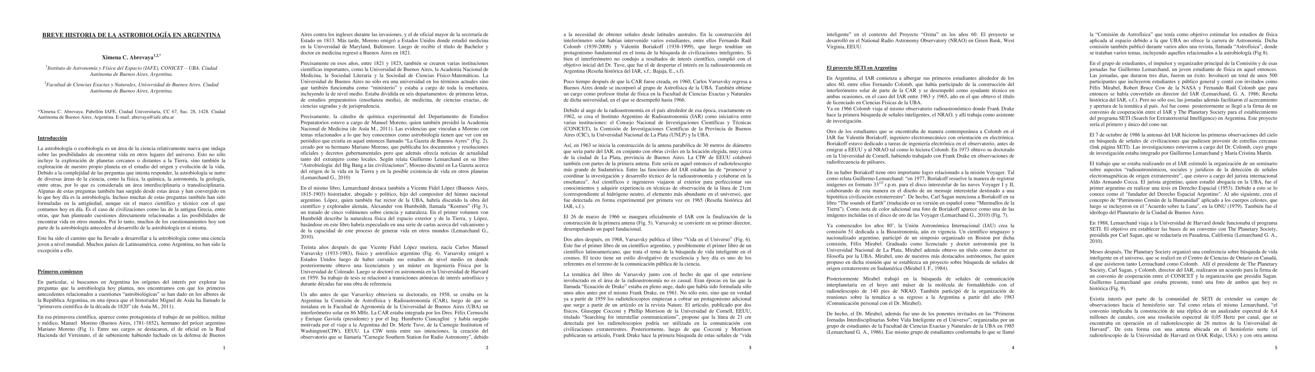 Thumbnail for Breve historia de la astrobiolog\'ia en Argentina
