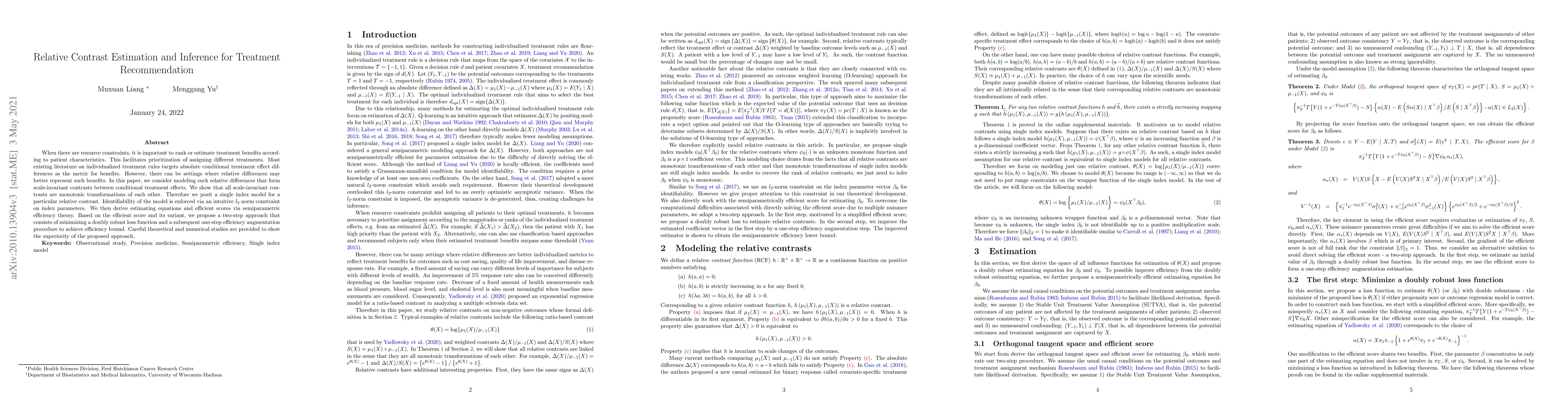 Thumbnail for Relative Contrast Estimation and Inference for Treatment Recommendation