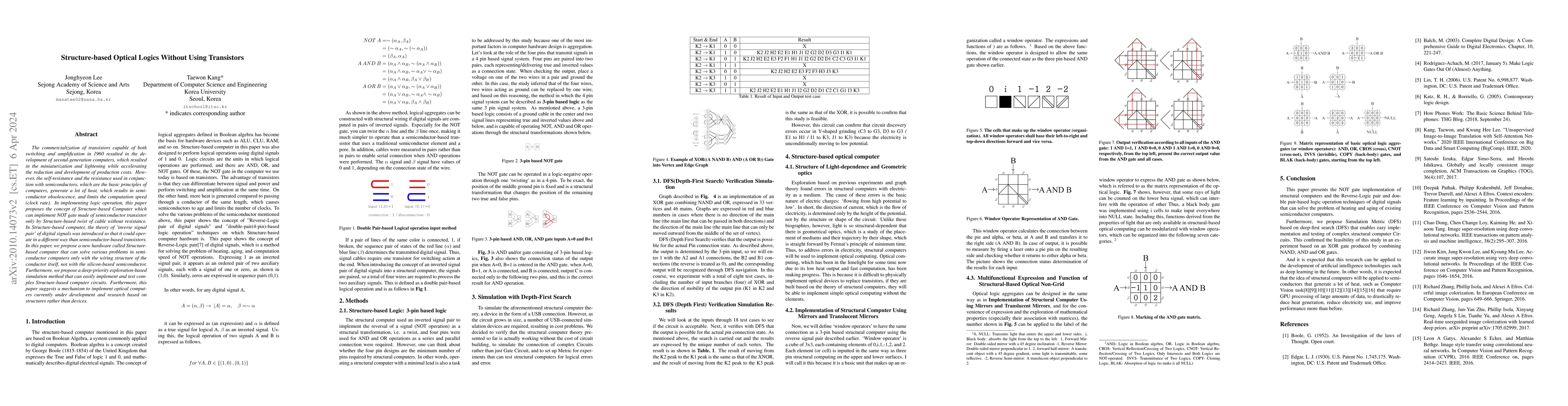 Thumbnail for Structure-based Optical Logics Without Using Transistors