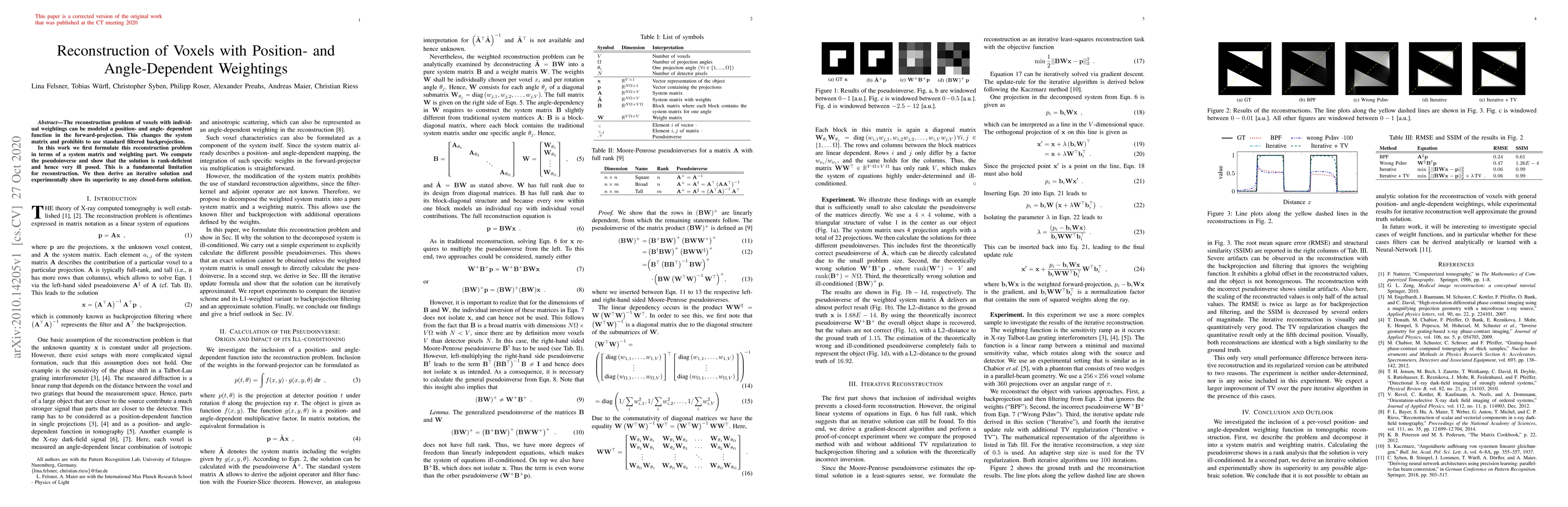 Thumbnail for Reconstruction of Voxels with Position- and Angle-Dependent Weightings