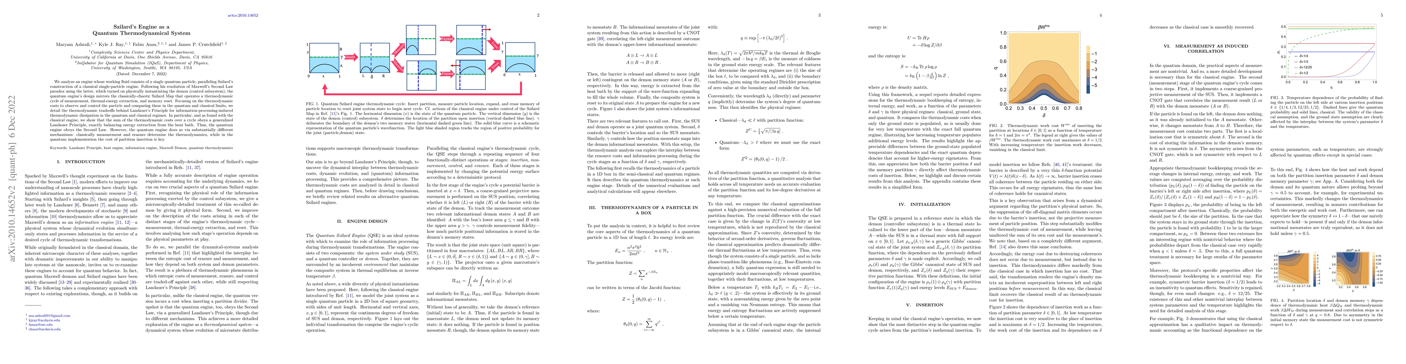 Thumbnail for Szilard Engines as Quantum Thermodynamical Systems