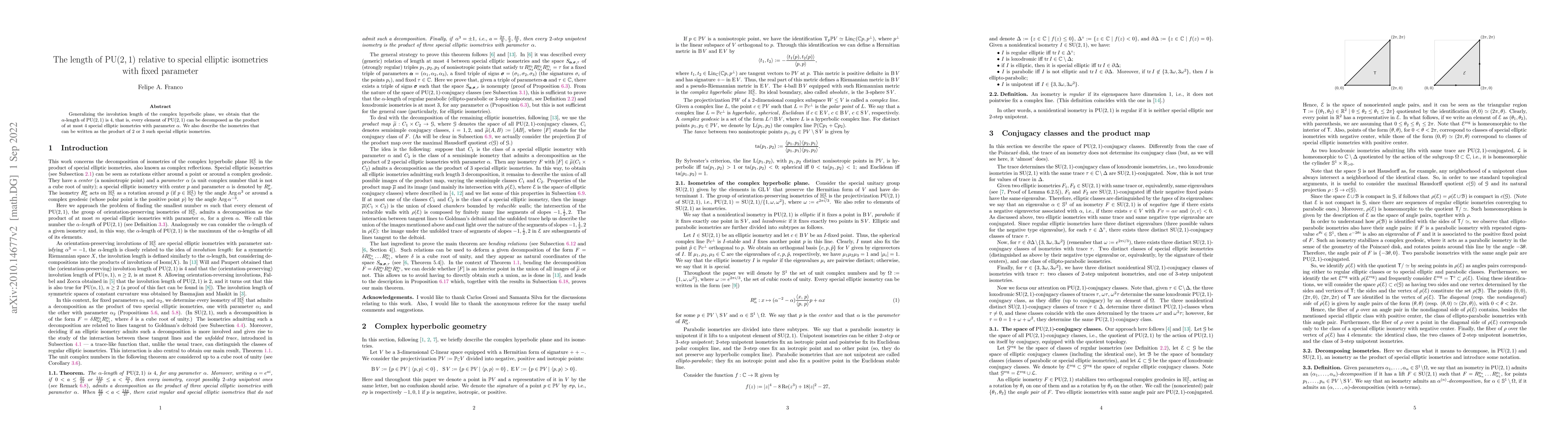 Thumbnail for The length of PU(2,1) relative to special elliptic isometries with fixed
  parameter