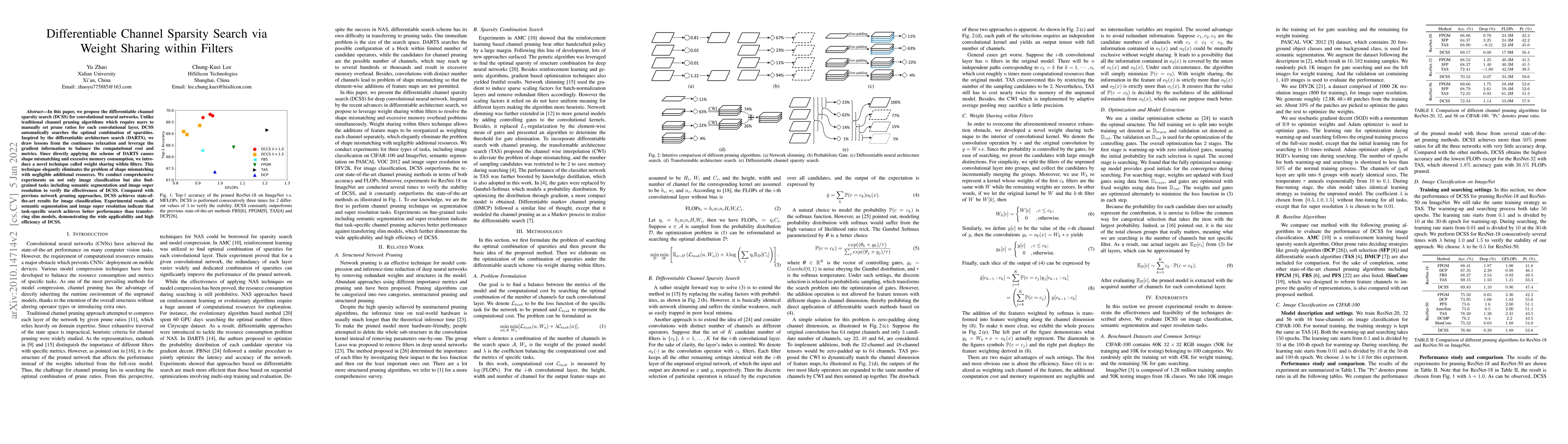 Thumbnail for Differentiable Channel Sparsity Search via Weight Sharing within Filters