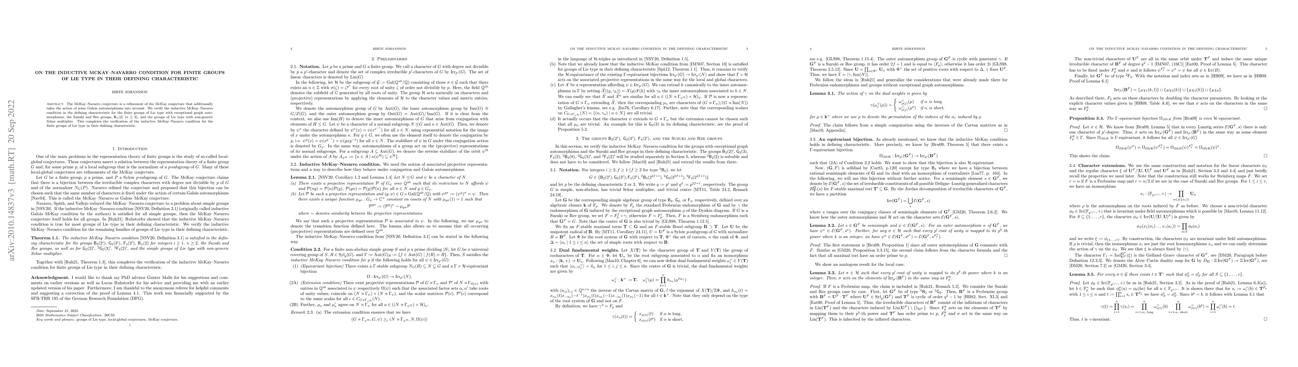 Thumbnail for On the inductive McKay--Navarro condition for finite groups of Lie type
  in their defining characteristic