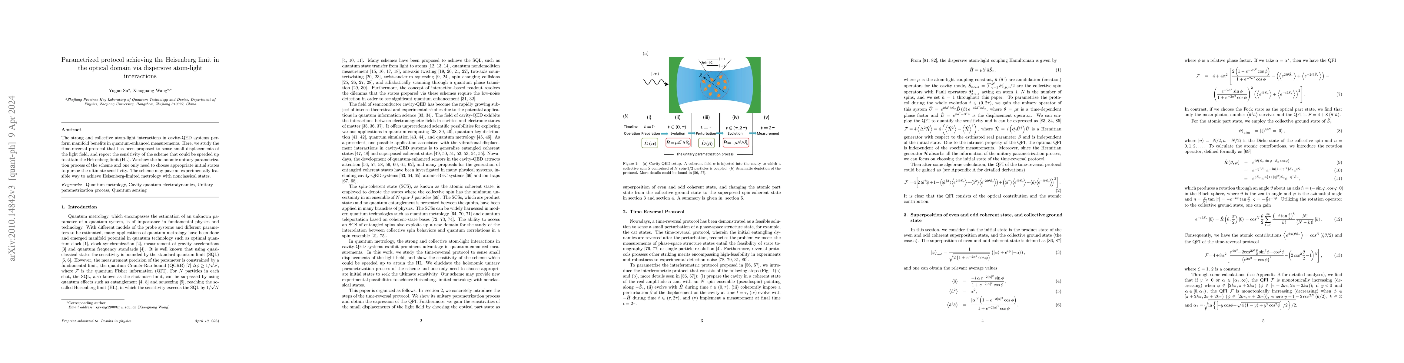 Thumbnail for Parametrized protocol achieving the Heisenberg limit in the optical
  domain via dispersive atom-light interactions