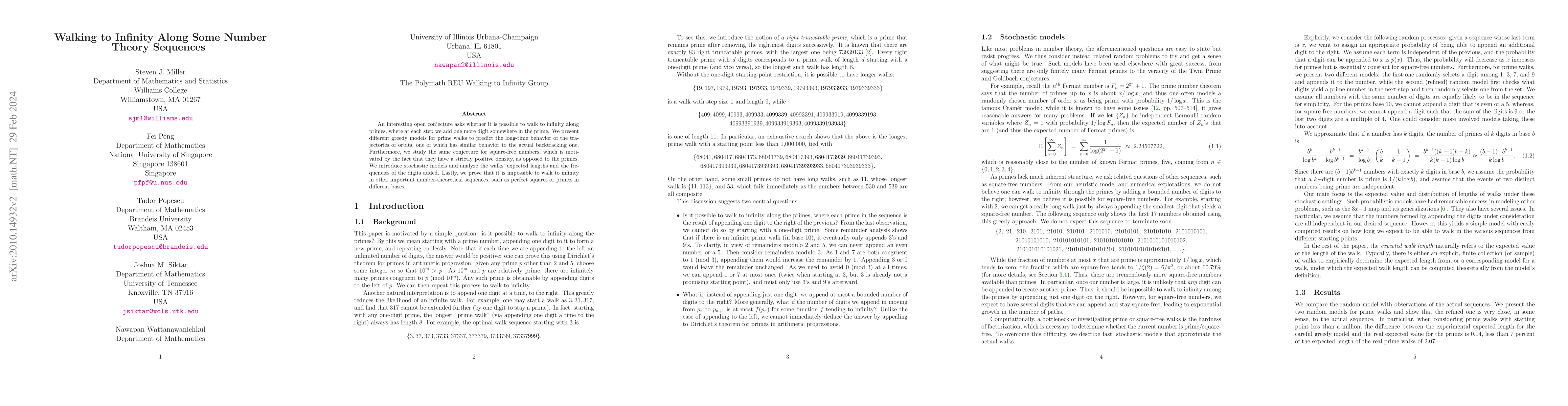 Thumbnail for Walking to Infinity Along Some Number Theory sequences