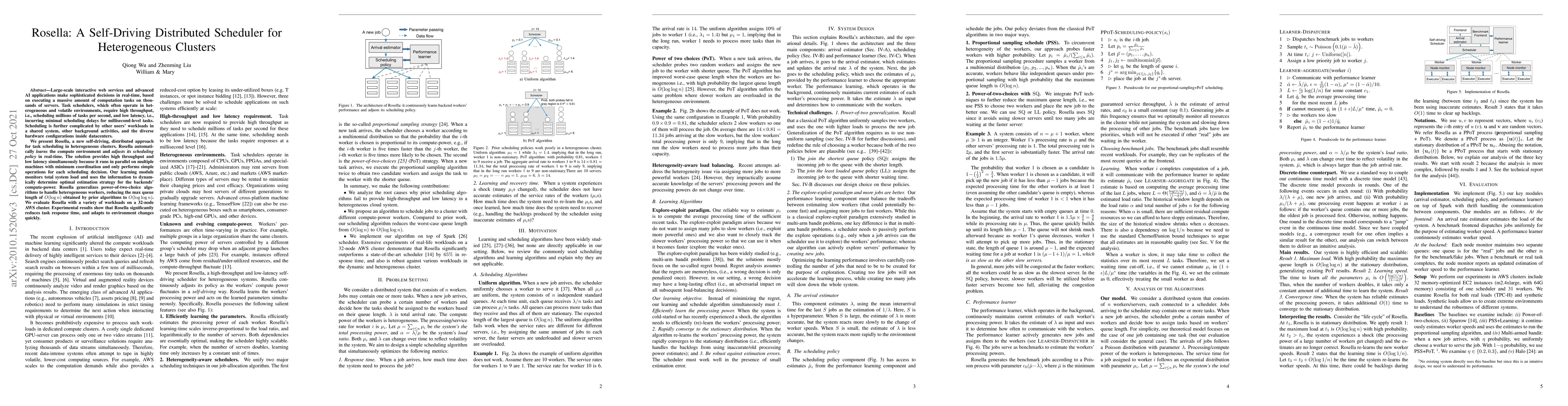 Thumbnail for Rosella: A Self-Driving Distributed Scheduler for Heterogeneous Clusters