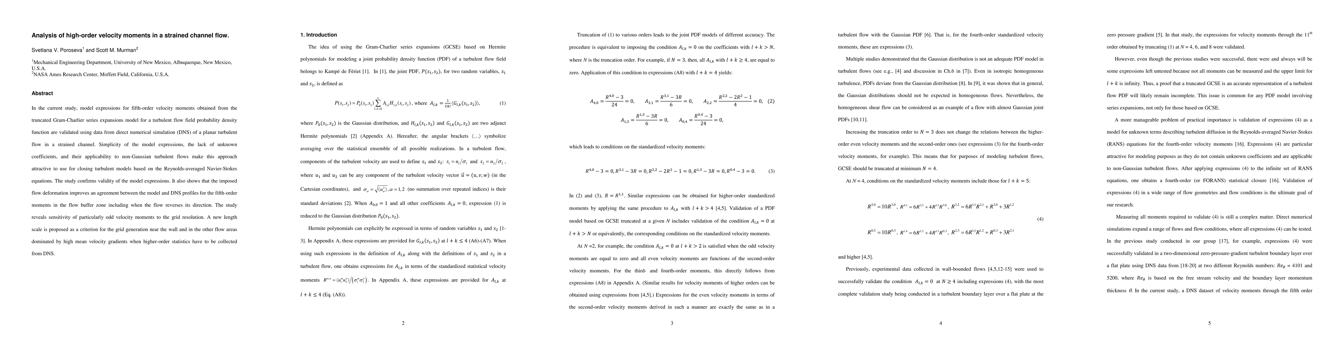 Thumbnail for Analysis of high-order velocity moments in a strained channel flow