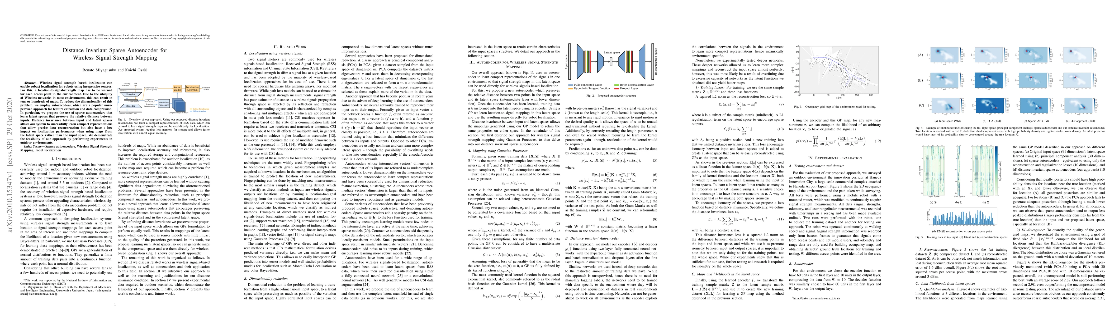 Thumbnail for Distance Invariant Sparse Autoencoder for Wireless Signal Strength
  Mapping