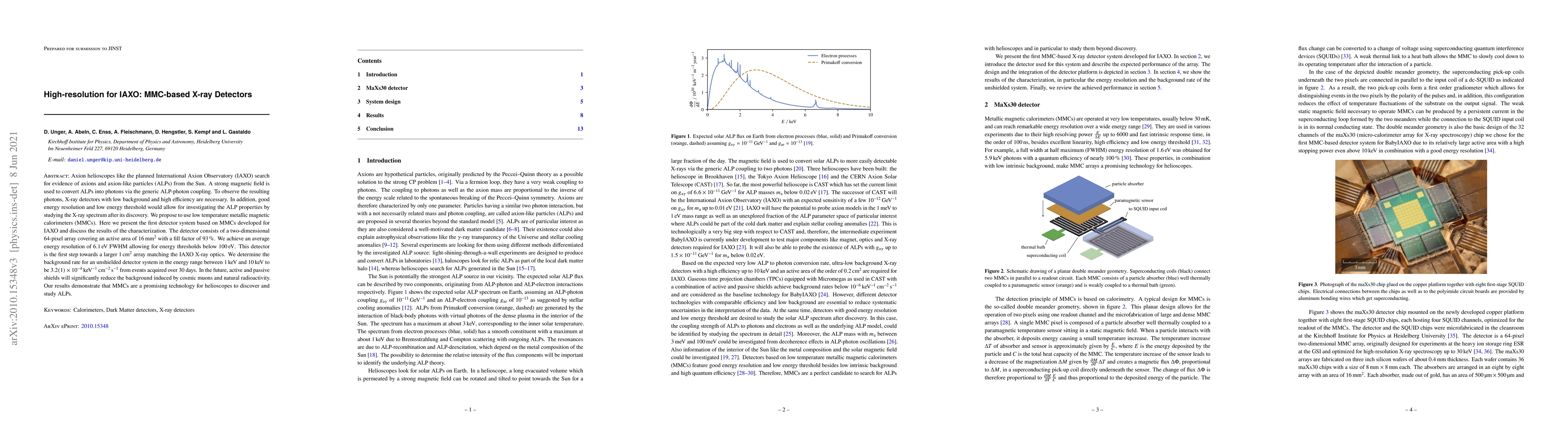 Thumbnail for High-resolution for IAXO: MMC-based X-ray Detectors