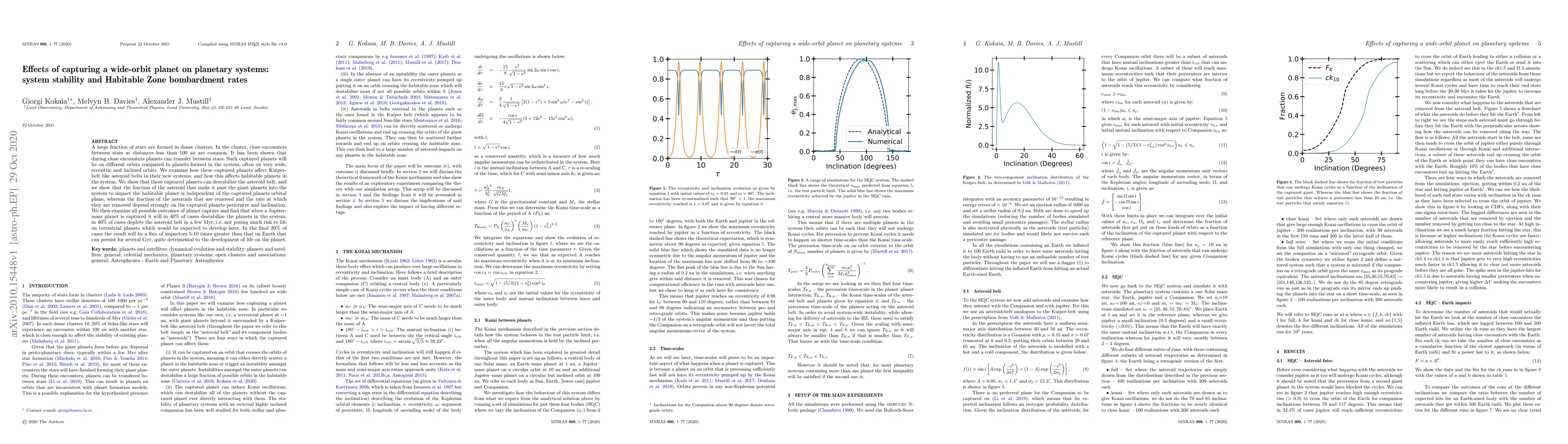 Thumbnail for Effects of capturing a wide-orbit planet on planetary systems: system
  stability and Habitable Zone bombardment rates