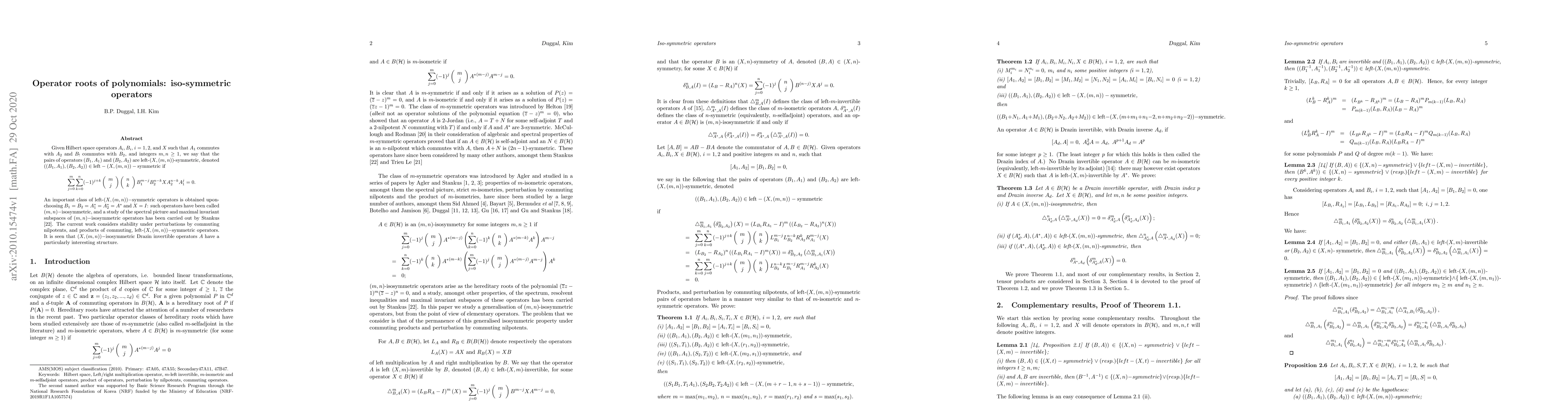 Thumbnail for Operator roots of polynomials:iso-symmetric operators