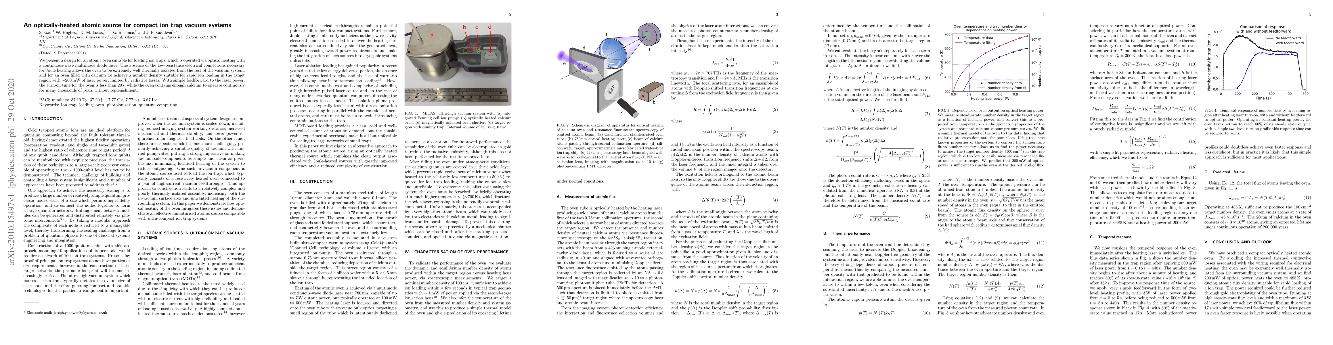 Thumbnail for An optically-heated atomic source for compact ion trap vacuum systems