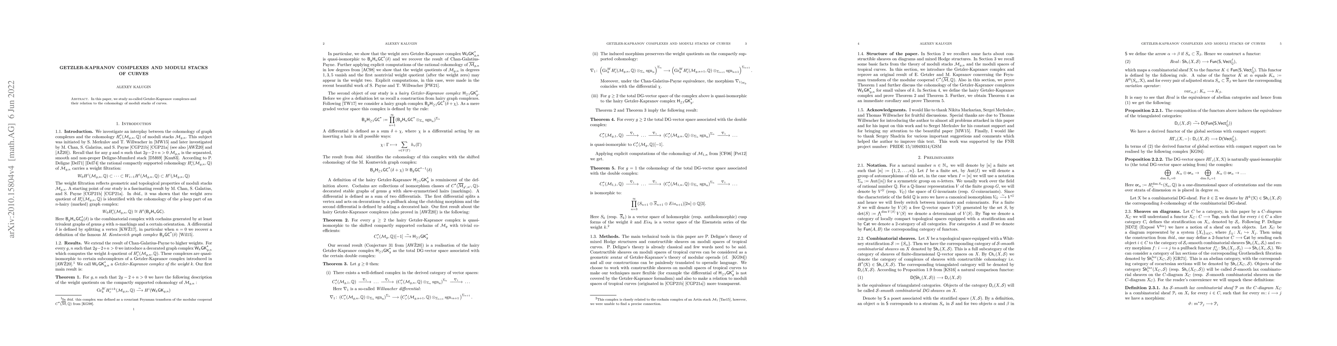 Thumbnail for Getzler-Kapranov complexes and moduli stacks of curves