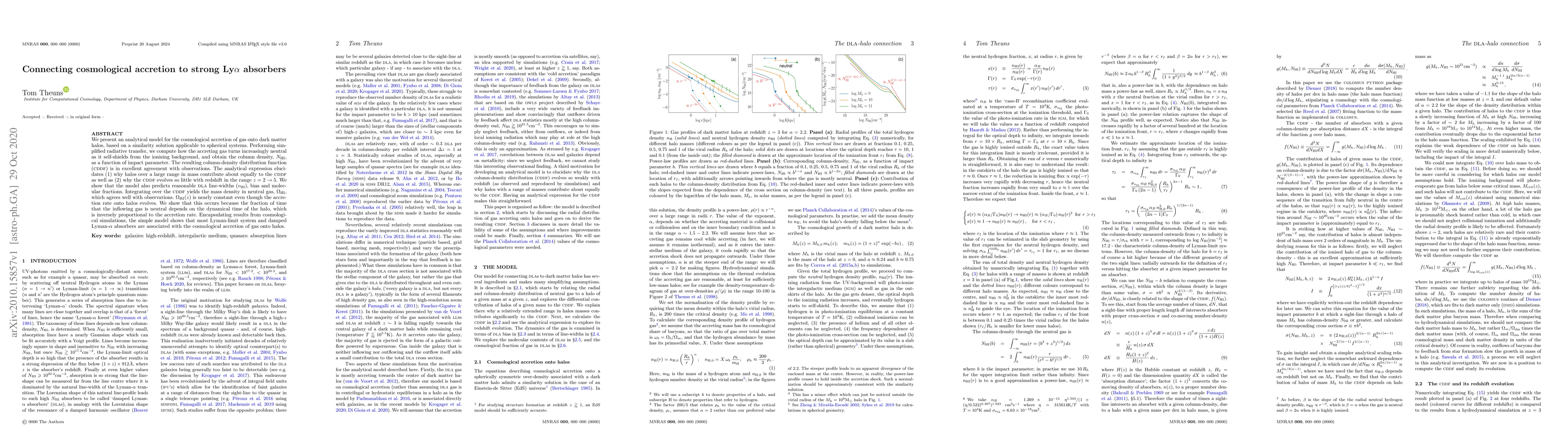 Thumbnail for Connecting cosmological accretion to strong Lyman-alpha absorbers
