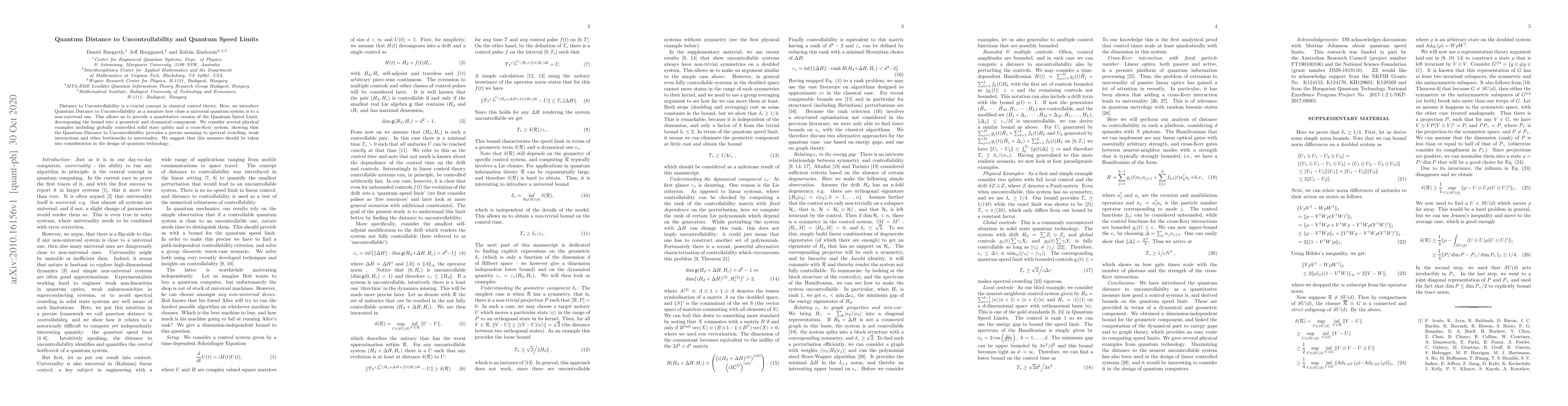 Thumbnail for Quantum Distance to Uncontrollability and Quantum Speed Limits