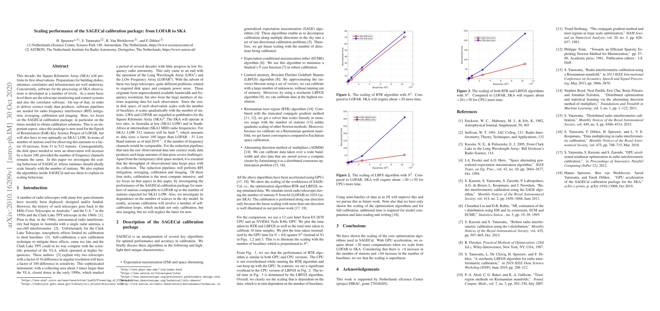 Thumbnail for Scaling performance of the SAGECal calibration package: from LOFAR to
  SKA