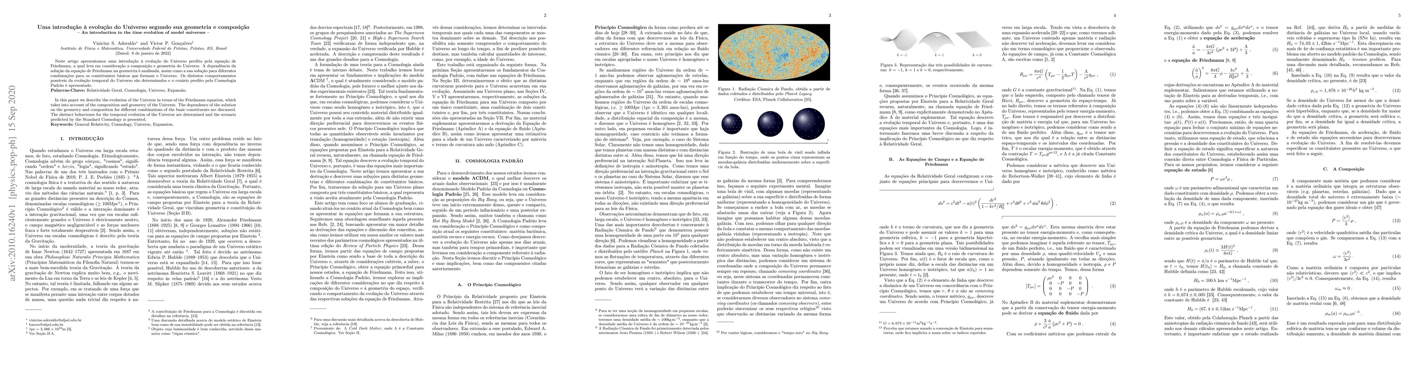 Thumbnail for An introduction to the time evolution of model universes
